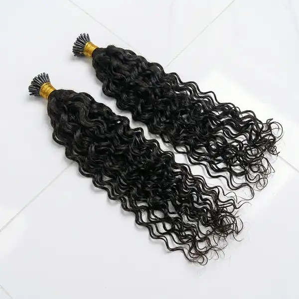 Deep Wave I Tip Hair Extensions — Strand-by-Strand Keratin Bond, Brazilian Virgin Remy, 100 Strands