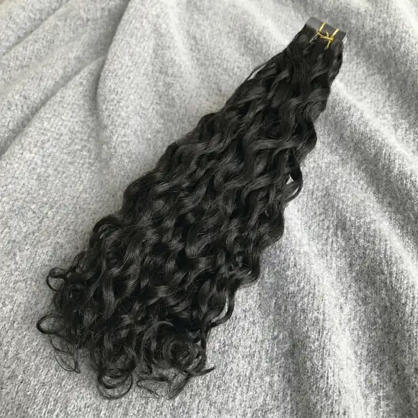 Wave Pattern Tape-In Hair Extensions — Double-Drawn Remy, Salon Tape-In Install