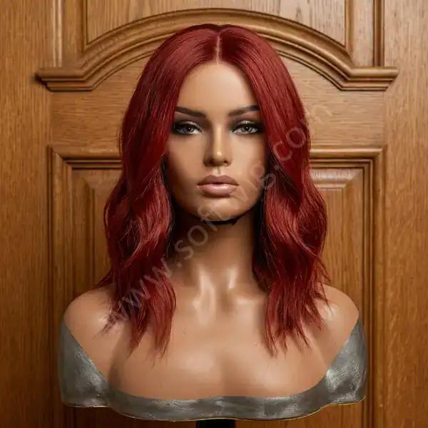 Cherry Burgundy Red Bouncy Body Wave HD Lace Front Wig — Glueless, Pre-Plucked for Daily Wear