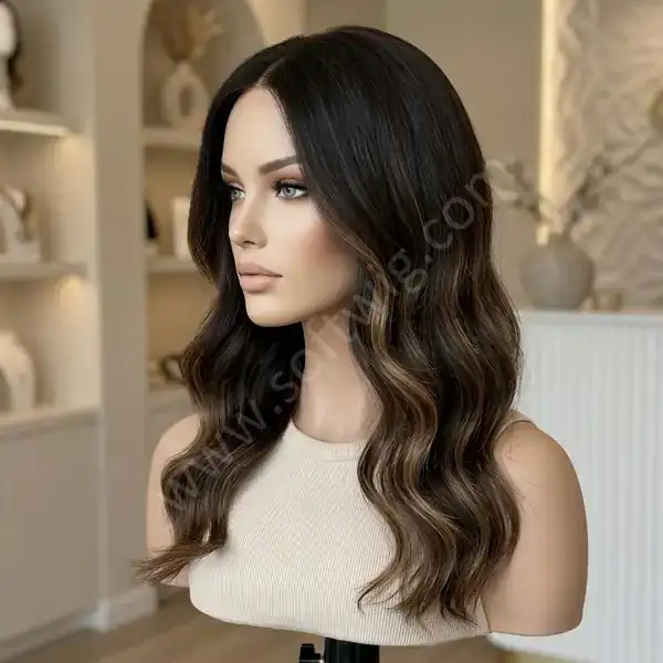 Honey Blonde Ombre Brown Bouncy Body Wave HD Lace Front Wig — Natural Hairline, Glueless, Effortless Everyday Style