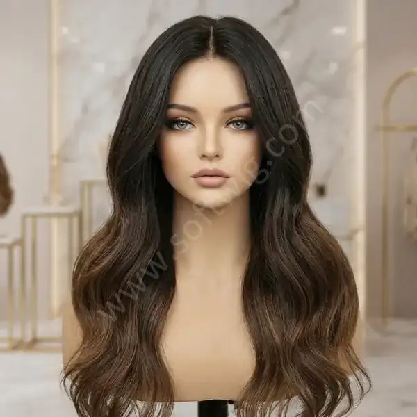 Ombre Brown Body Wave HD Lace Front Wig — Unprocessed Virgin, Glueless, Pre-Plucked for Special Occasions