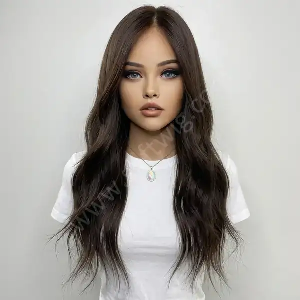 Rich Black Wave HD Lace Front Wig — 180% Full Density, Glueless, Office-Ready, Bleached Knots