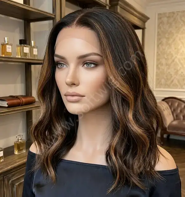 Warm Medium Brown Bouncy Body Wave HD Lace Front Wig — Glueless, Pre-Plucked, Effortless Everyday