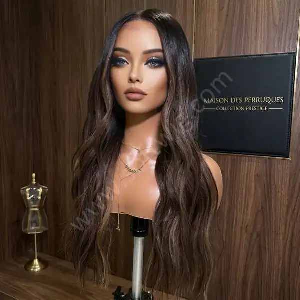 Ombre Brown with Highlights Wave HD Lace Front Wig — Unprocessed Virgin, Glueless, Special-Occasion Ready
